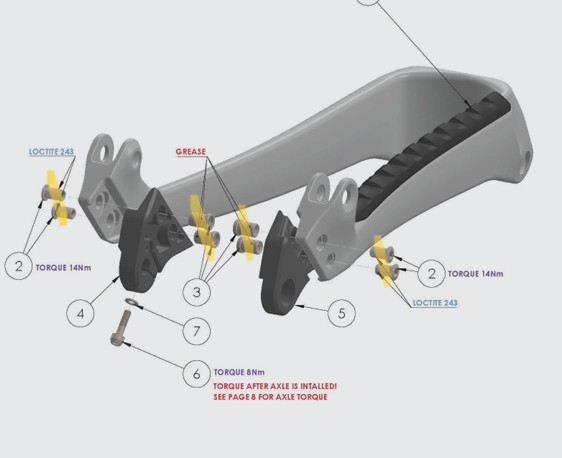 V2 Dropout Bolt Kit